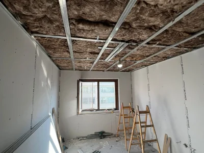 Ankara daire içi tavan ses yalıtımı ve üst kat gürültü engelleme uygulaması.