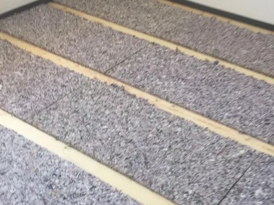 Parke altı ses yalıtımı şiltesi ve darbe emici zemin izolasyon uygulaması.